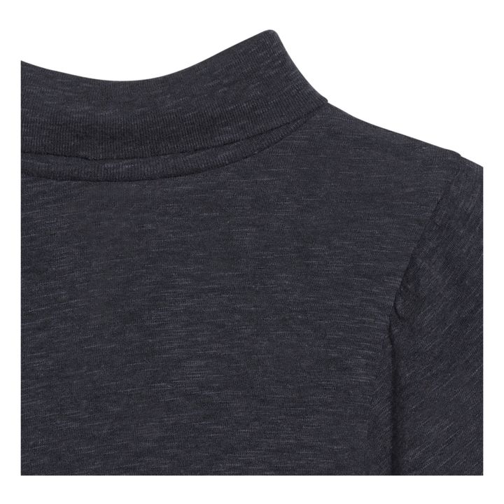 Camiseta larga con cuello Mazo | Azul Marino- Imagen del producto n°5