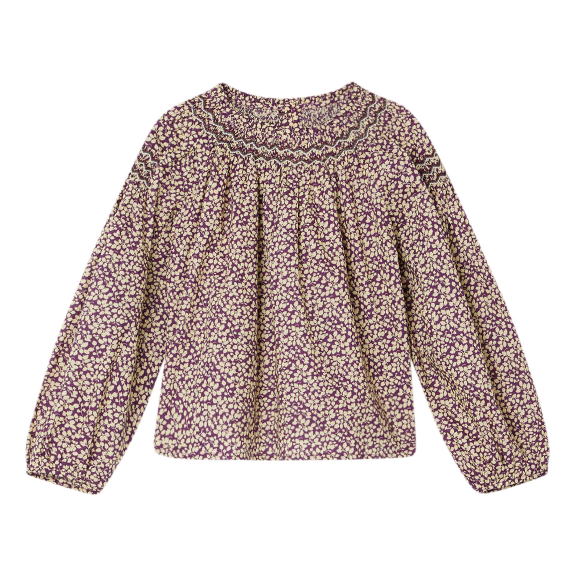 Blandine Exclusive Liberty Print Blouse | Plum- Product image n°0
