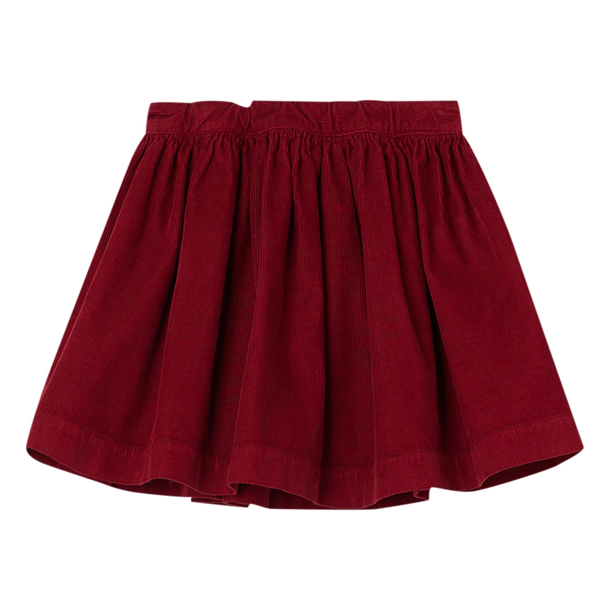 Jupe Velours Côtelé Suzon | Rouge framboise- Image produit n°0
