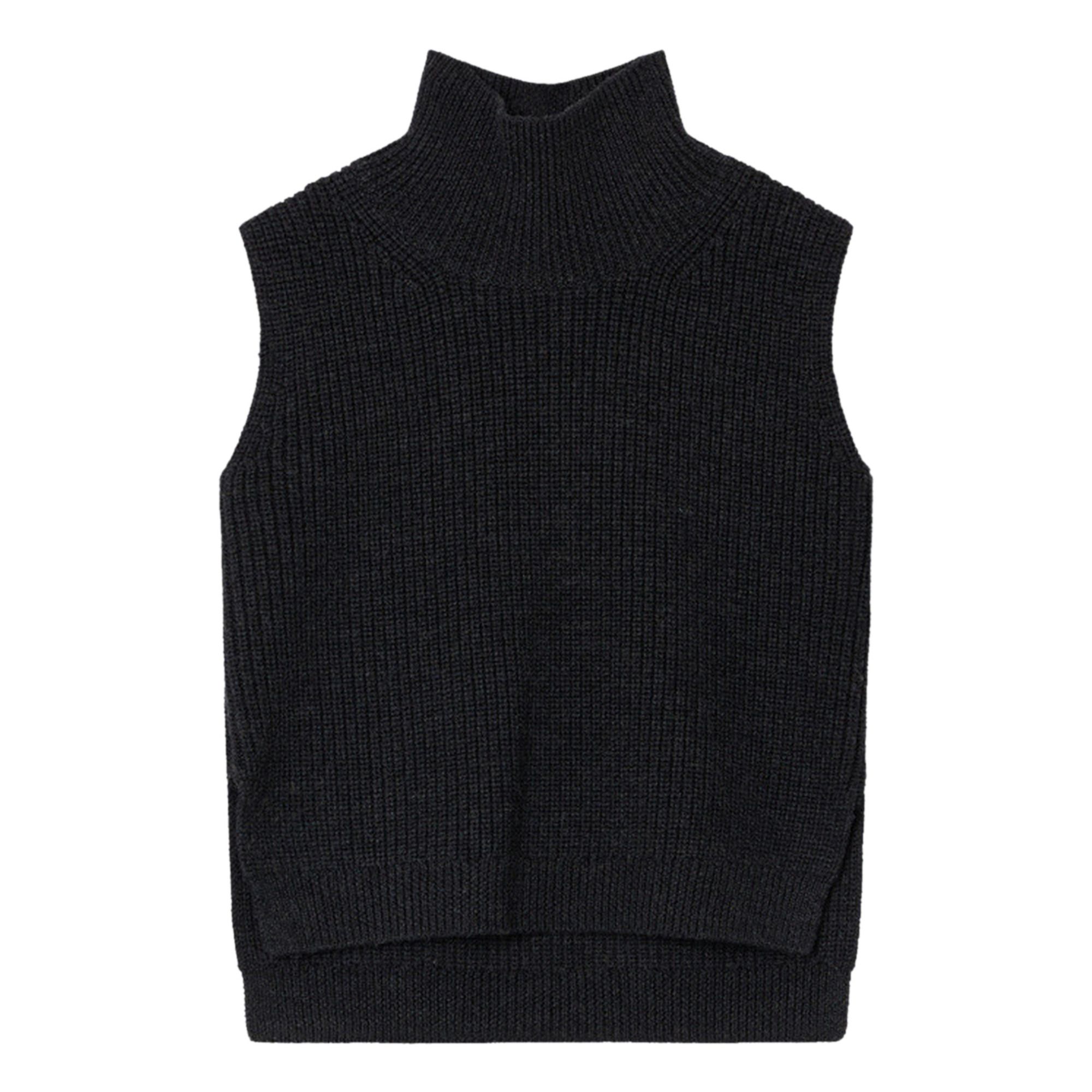 Bouchra Merino Wool Vest Grigio antracite- Immagine del prodotto n°0