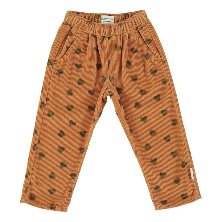 Pantalon cœurs | Orange- Image produit n°0