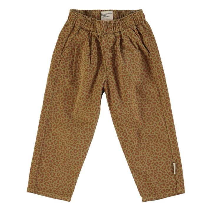 Leopard Print Trousers | Light brown- Product image n°0