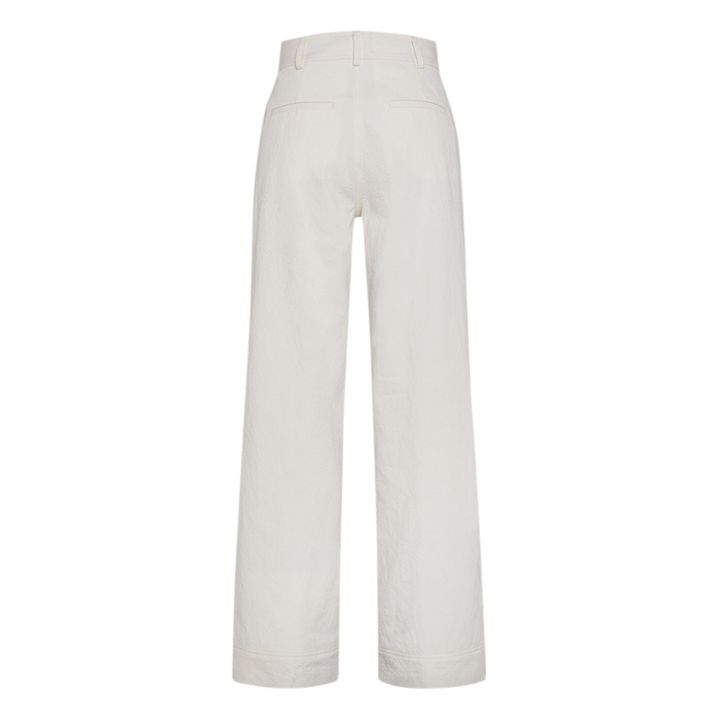 Wool and Cotton Straight-Leg Trousers | Blanco Roto- Imagen del producto n°2