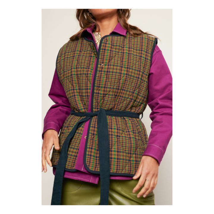 Veste Sans Manches Matelassée Ivan Carreaux | Vert- Image produit n°1