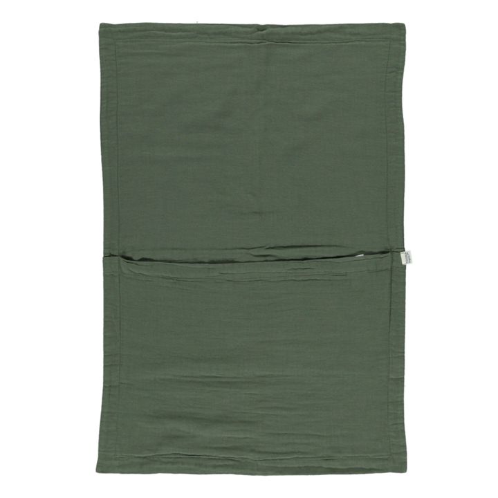 Taie d'oreiller Tamaris en double gaze de coton | Vert forêt- Image produit n°2