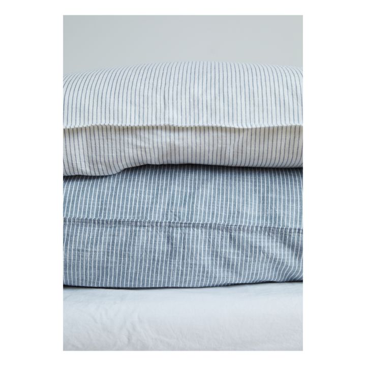 Ropa de cama de popelina de algodón | Indigo- Imagen del producto n°3
