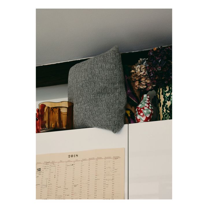 Raul Lama Wool Cushion | Light grey- Product image n°1