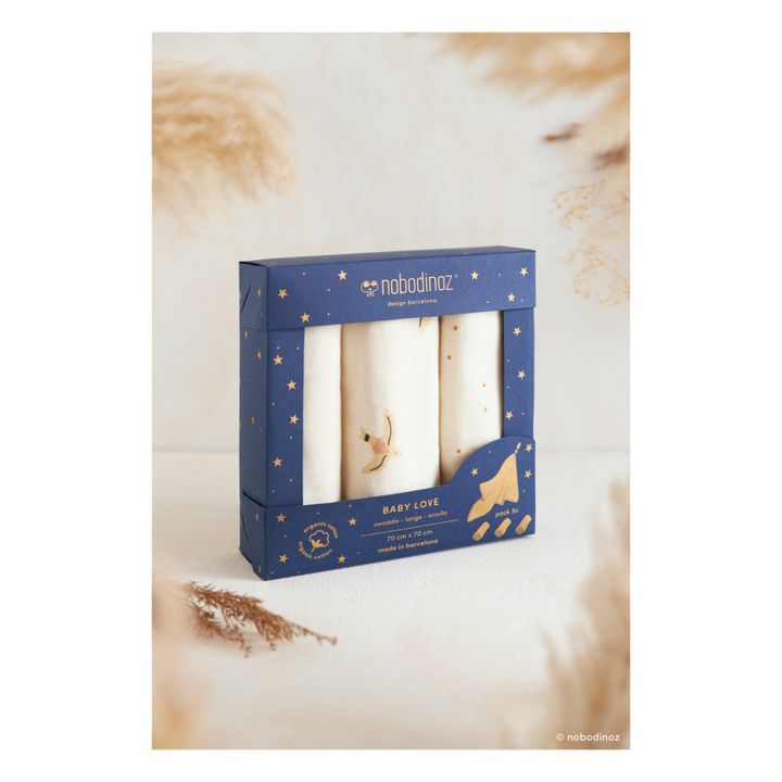 Langes Baby love en coton bio - Set de 3- Image produit n°1