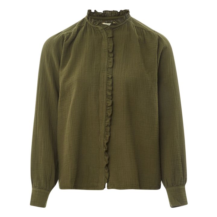Patti Cotton Muslin Blouse - Women’s Collection | Verde- Imagen del producto n°0