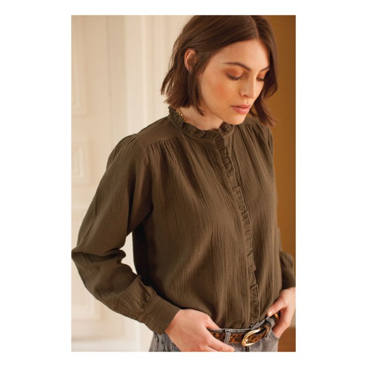 Patti Cotton Muslin Blouse - Women’s Collection | Verde- Imagen del producto n°1