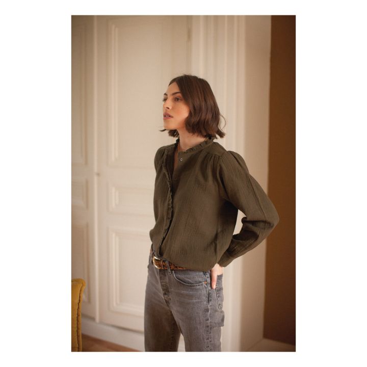 Patti Cotton Muslin Blouse - Women’s Collection | Verde- Imagen del producto n°4