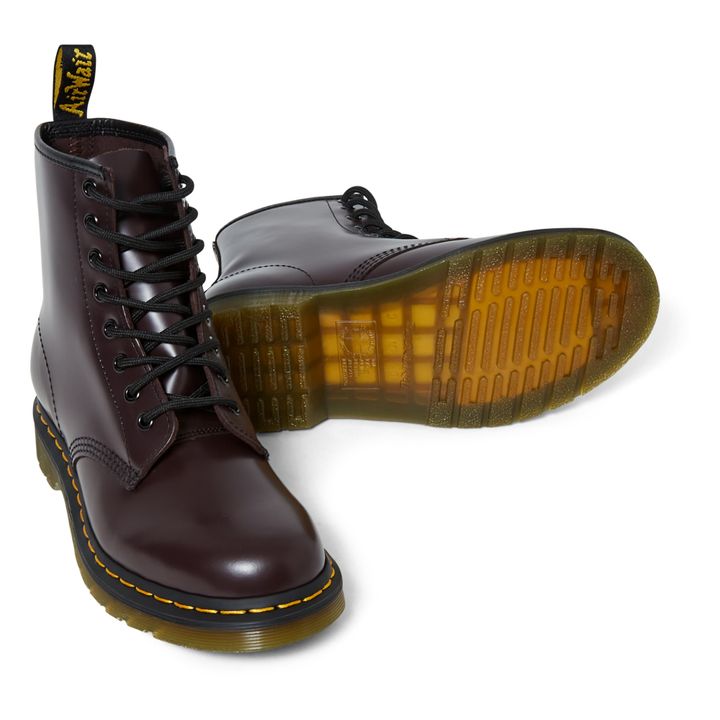 Boots 1460 Lacets Cuir Lisse Bordeaux- Image produit n°1