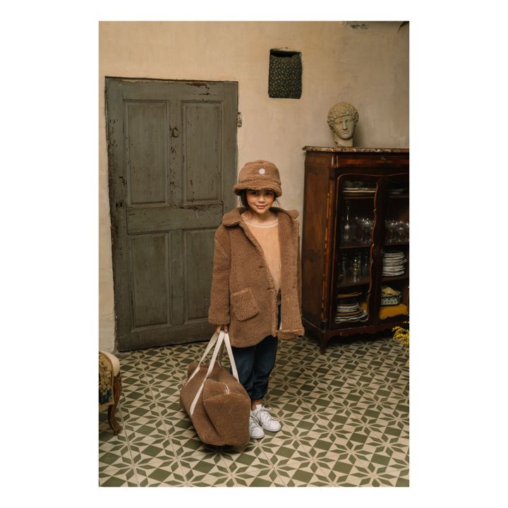 Junior Recycled Polyester Faux Fur Bucket Hat Brown- Product image n°1