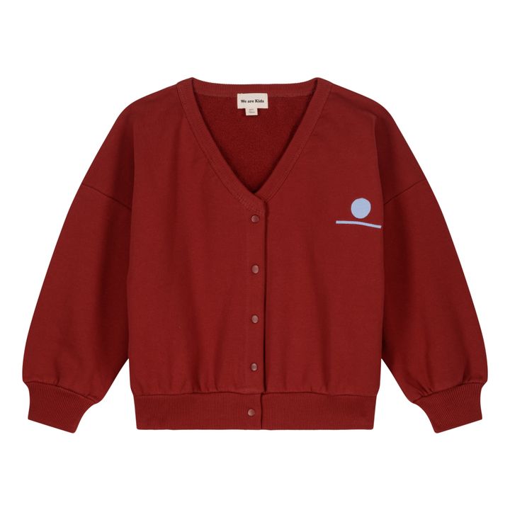 Kate Organic Cotton Cardigan | Burgundy- Product image n°0