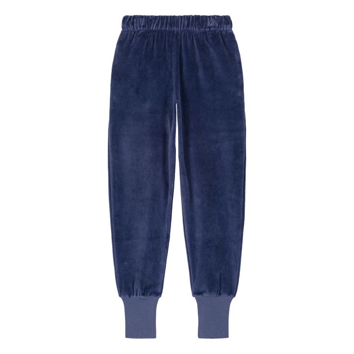 Charles Organic Cotton Velour Joggers Azul- Imagen del producto n°0