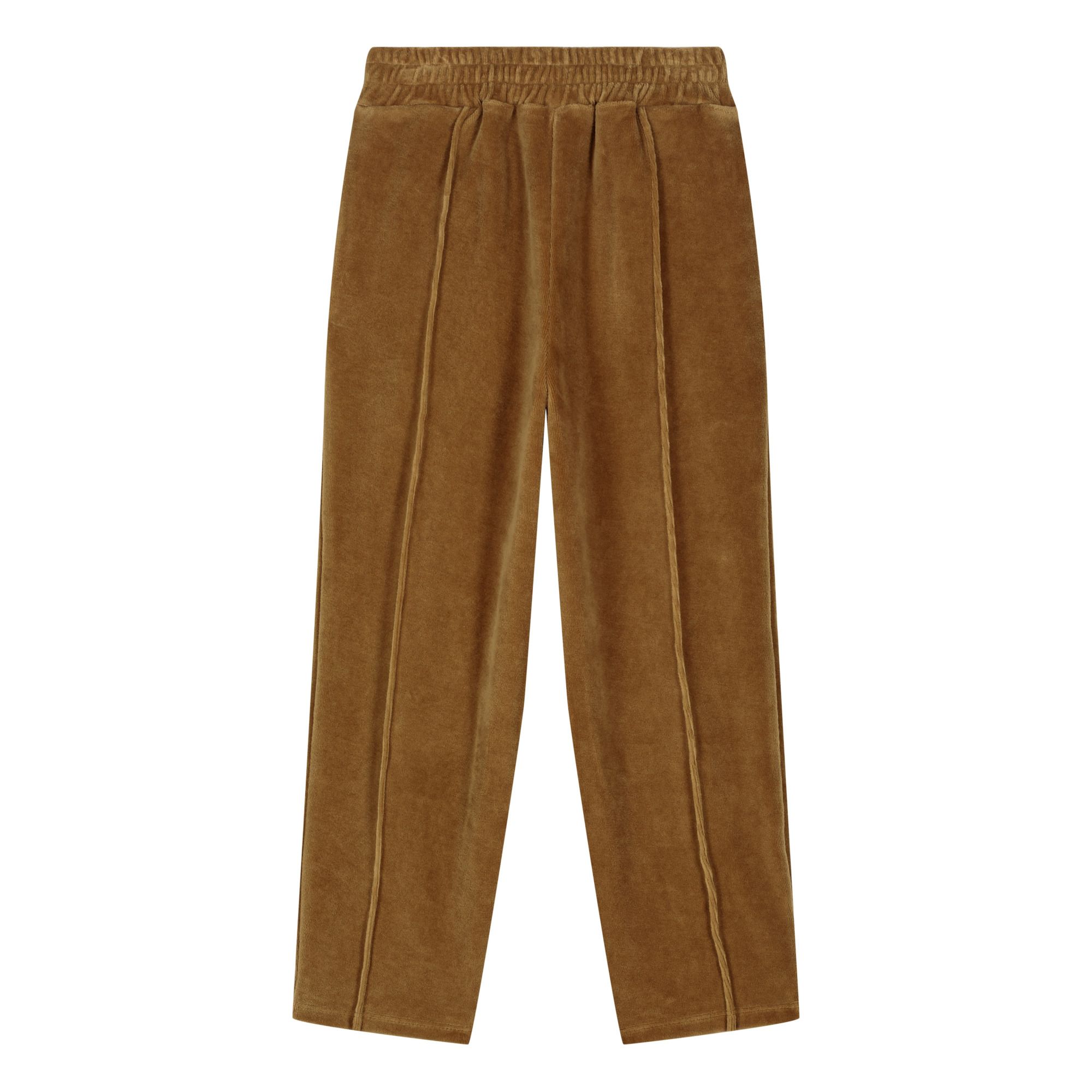 Olive Organic Cotton Velour Trousers | Ocra- Immagine del prodotto n°0