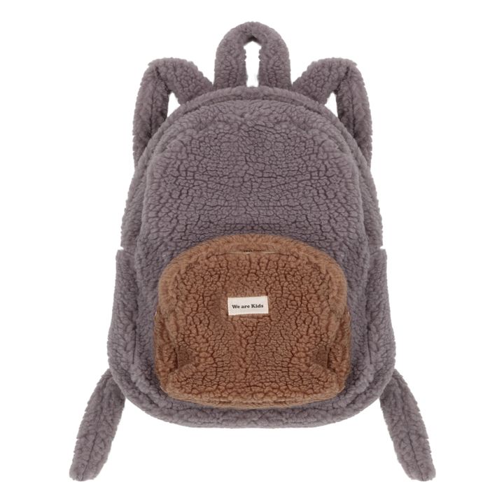 Ella Faux Fur Backpack Grey- Product image n°0