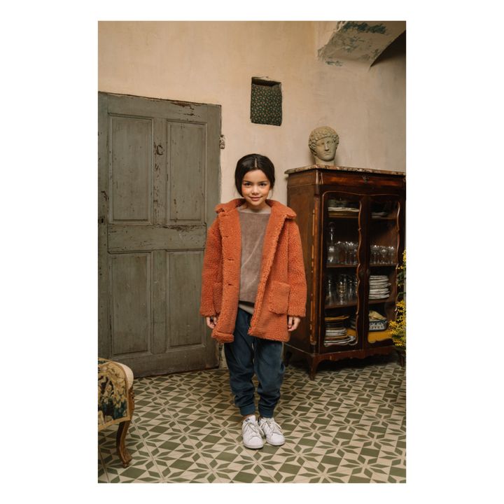 Nat Organic Cotton Velour Sweatshirt | Topo- Imagen del producto n°1