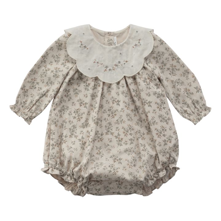 Dello Floral Romper Ecru- Product image n°0