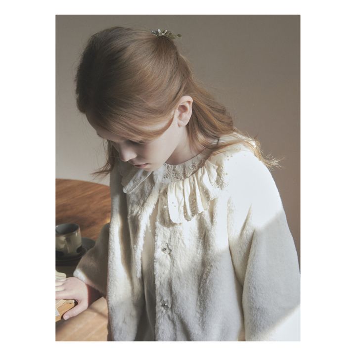 Manteau Façon Fourrure Brianna Ecru- Image produit n°1