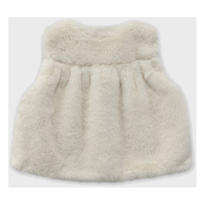 Vaila Faux Fur Vest | Ecru- Product image n°3