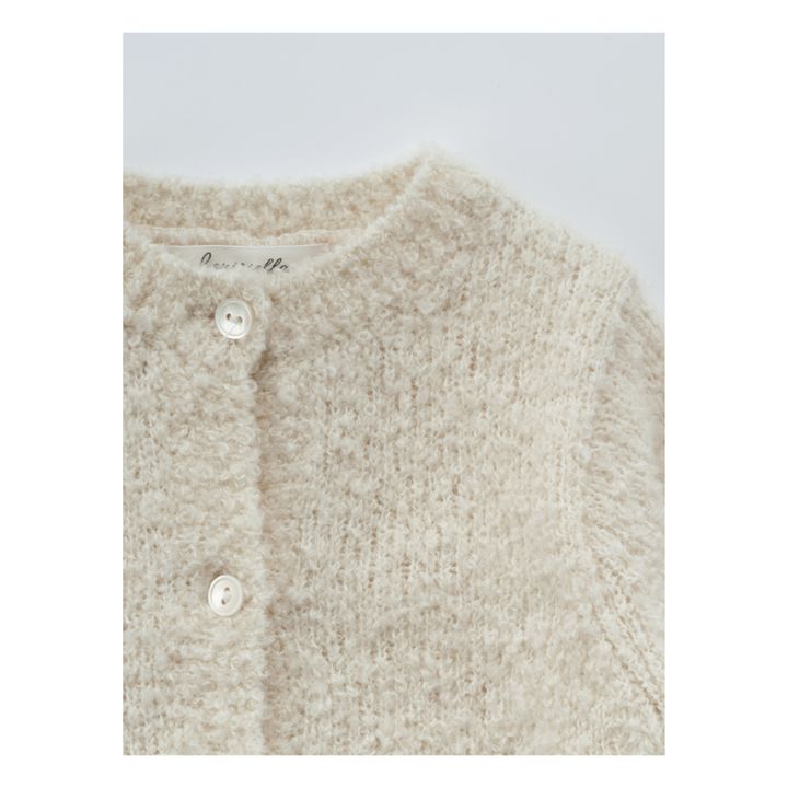 Cardigan Laine et Alpaga Allium Ecru- Image produit n°1