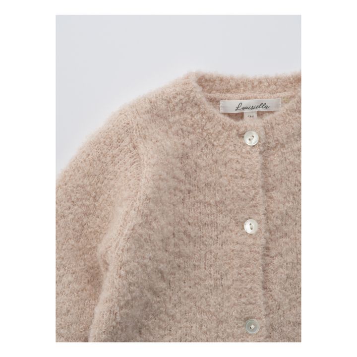 Allium Wool and Alpaca Cardigan | Pale pink- Product image n°2