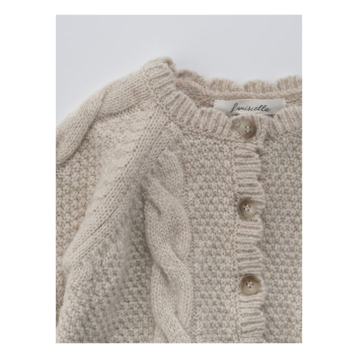 Cardigan Mérinos et Alpaga Benibla Beige- Image produit n°2