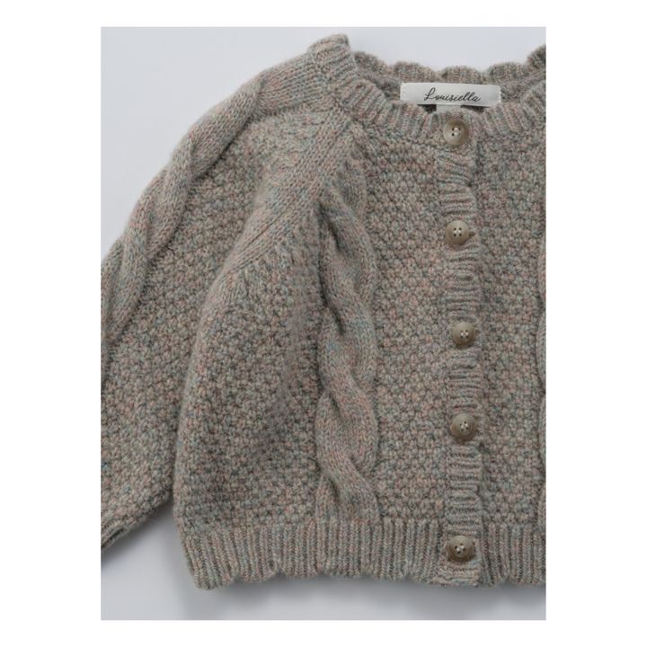 Cardigan Mérinos et Alpaga Benibla Gris chiné- Image produit n°1