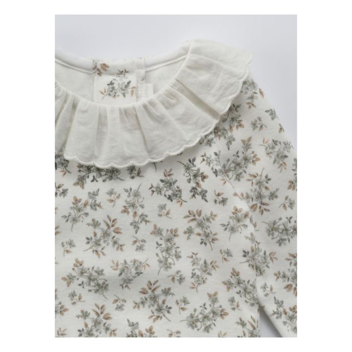 Dello Floral Baby Bodysuit | Ecru- Product image n°1