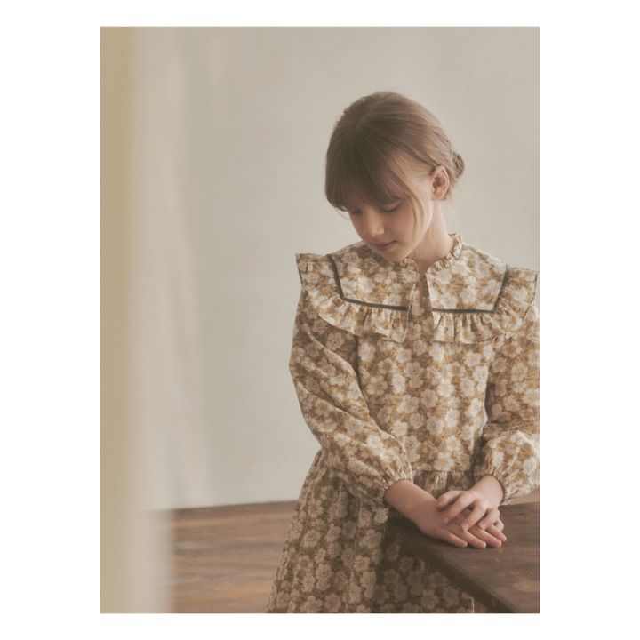Robe Fleurie Macherien Beige- Image produit n°3