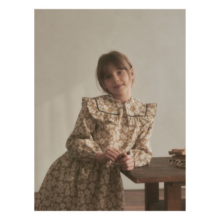 Robe Fleurie Macherien Beige- Image produit n°5