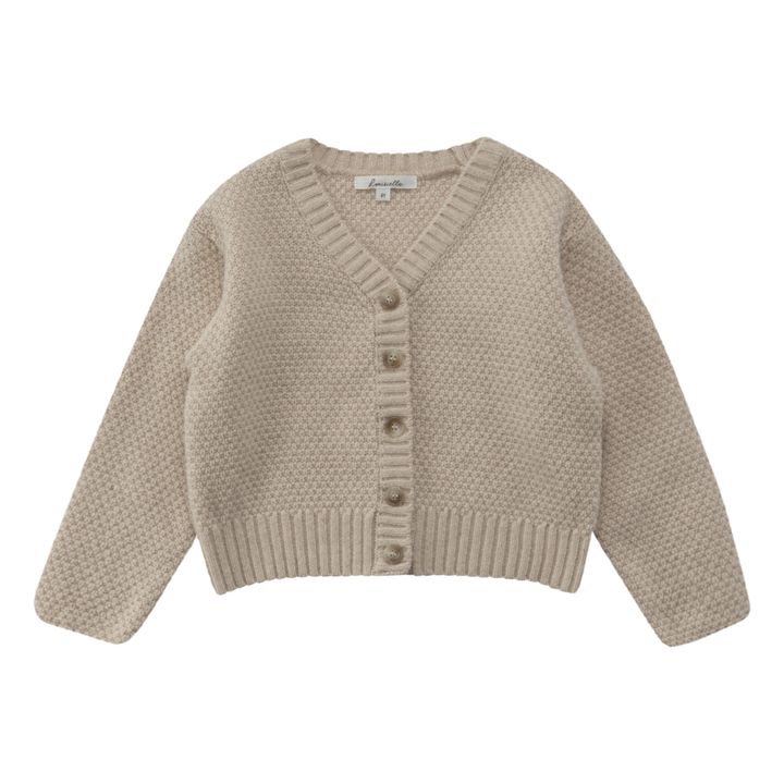 Bebello Tasmanian Wool and Cashmere Cardigan Beige- Imagen del producto n°0