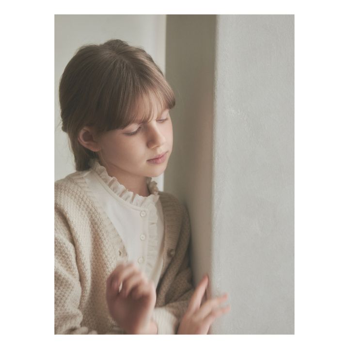 Bebello Tasmanian Wool and Cashmere Cardigan Beige- Imagen del producto n°4