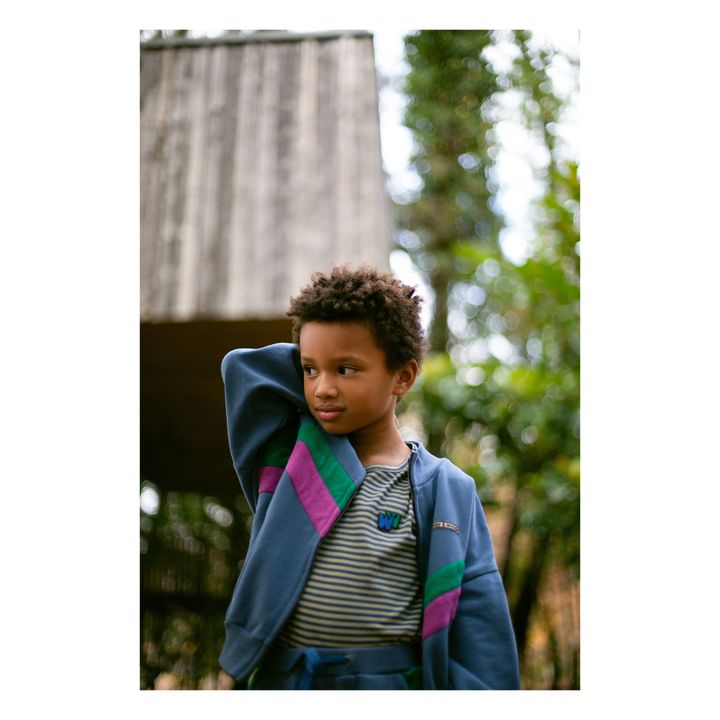 Sweat zippé | Bleu- Image produit n°1
