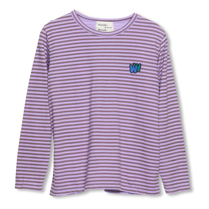 T-shirt Rayé | Violet- Image produit n°0