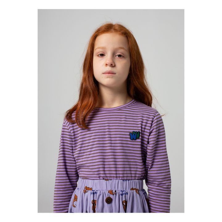 T-shirt Rayé | Violet- Image produit n°2