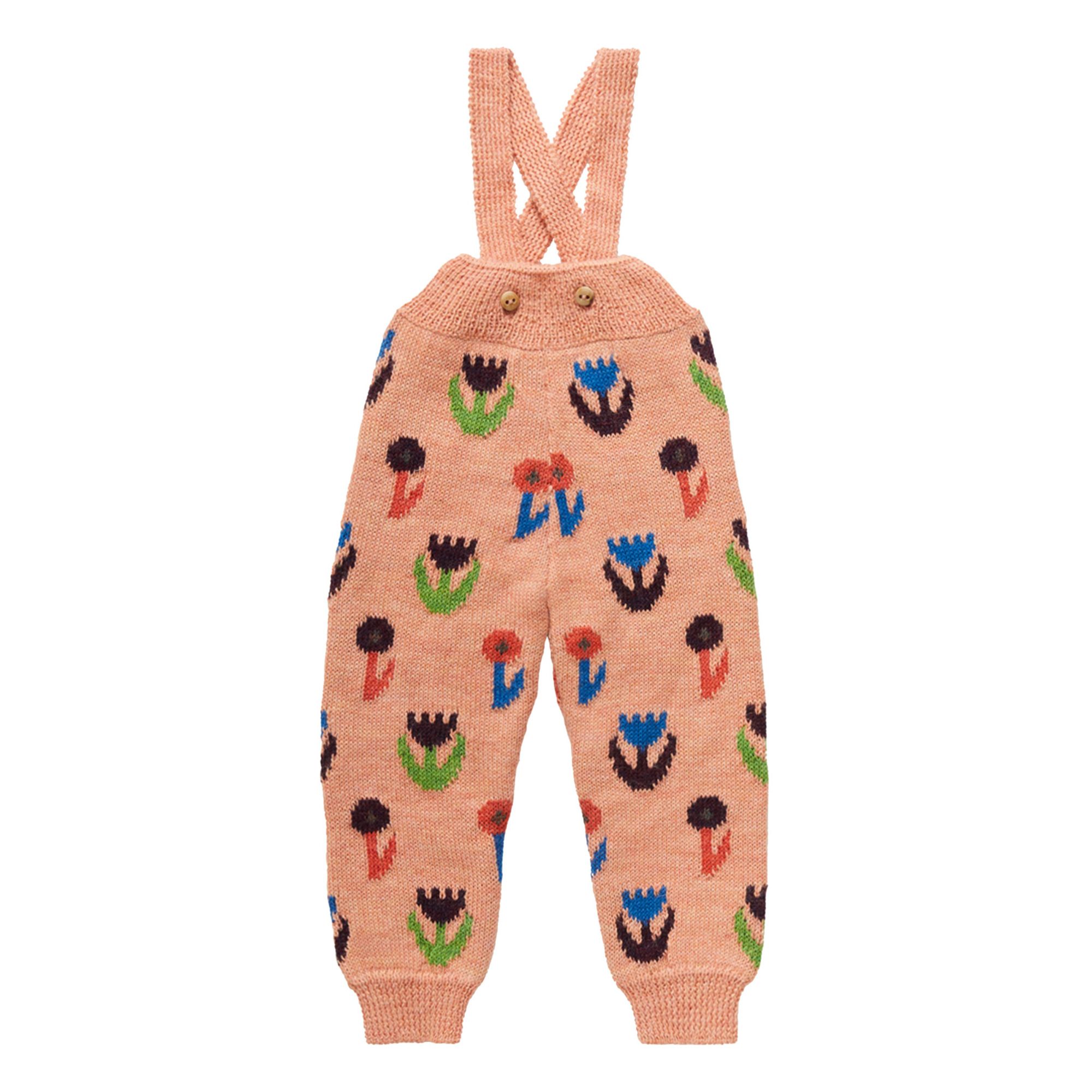 Baby Alpaca Wool Suspender Trousers | Rosa- Produktbild Nr. 0