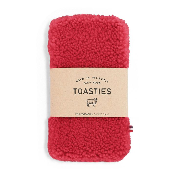 Merino Wool Shearling Phone Case - Adult Collection - Rosa- Immagine del prodotto n°1