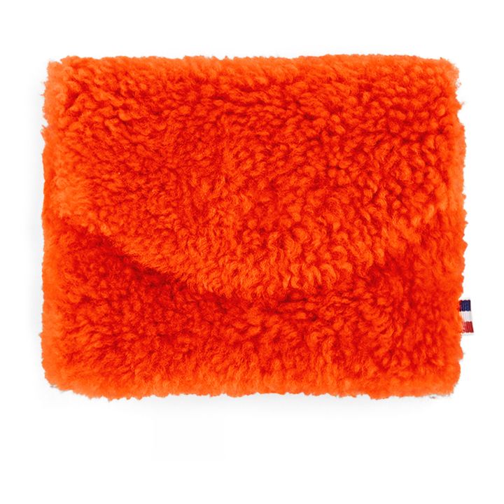 Porte Monnaie Peau Lainée Mérinos - Collection Adulte - Orange- Image produit n°0