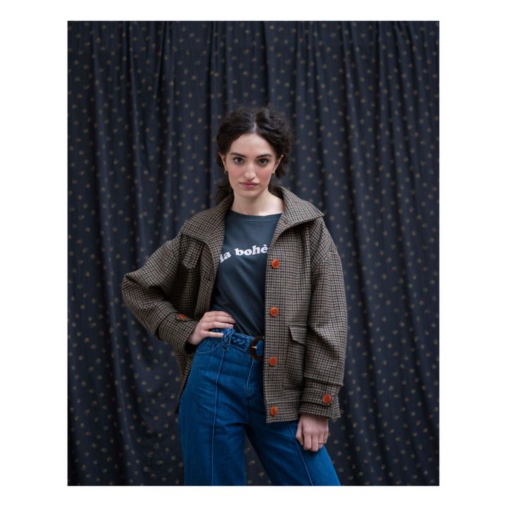Bohème Organic Cotton T-shirt - Women’s Collection | Grigio antracite- Immagine del prodotto n°1