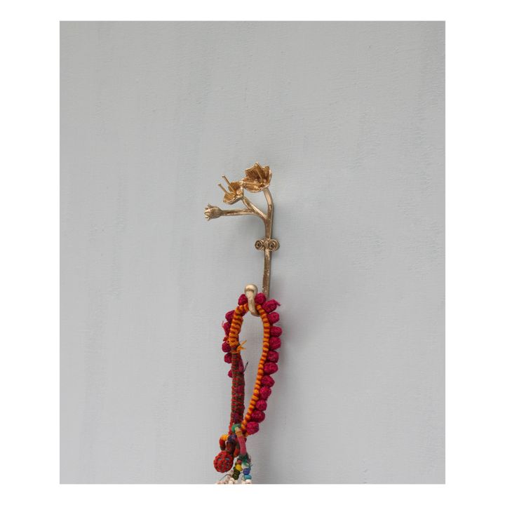 Haken aus mattem Messing Ava Blossom | Gold- Produktbild Nr. 2