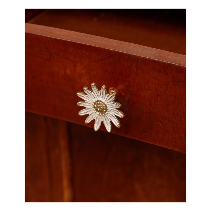 Dotty Daisy Brass Handle White- Product image n°1