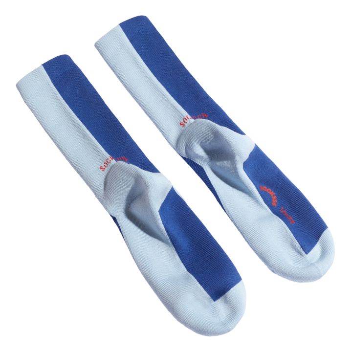 Organic Cotton Two-Tone Socks Blue- Product image n°2