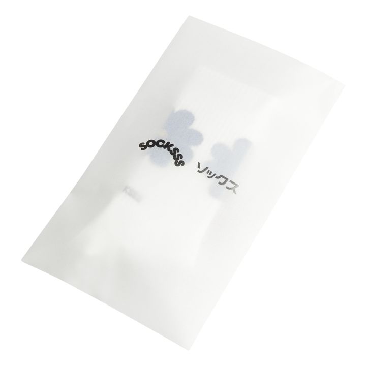 Organic Cotton Flower Socks White- Product image n°3