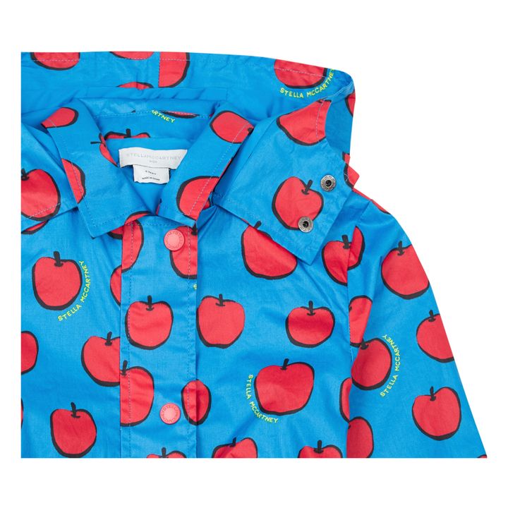 Recycled Polyester and Organic Cotton Apple Raincoat Azul- Imagen del producto n°1