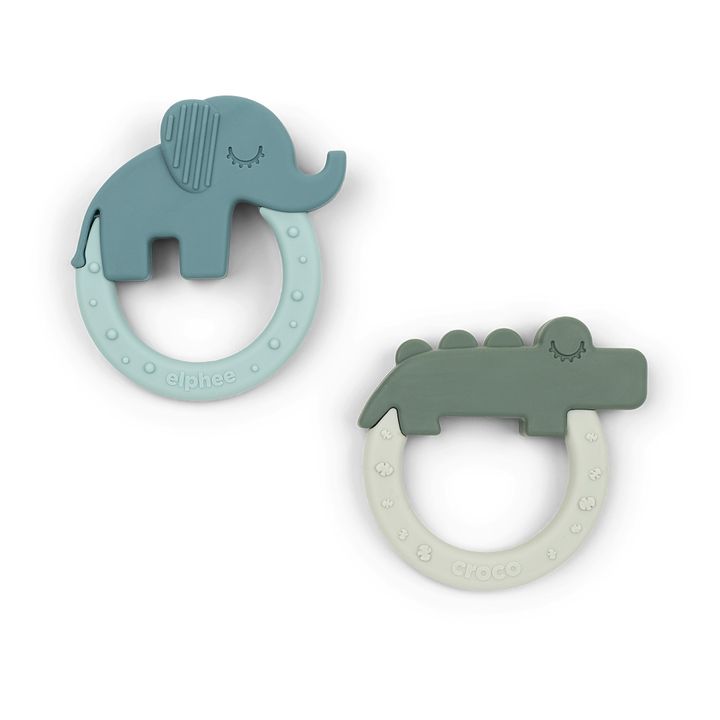 Anneau de dentition Deer - Set de 2 | Vert- Image produit n°2