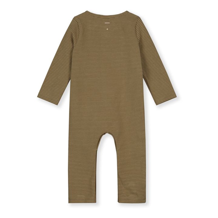 Organic Cotton Button-Up Jumpsuit Verde oliva- Imagen del producto n°1