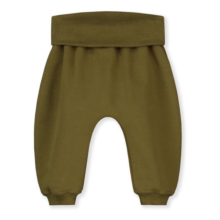 Organic Cotton Baby Joggers Verde oliva- Immagine del prodotto n°0