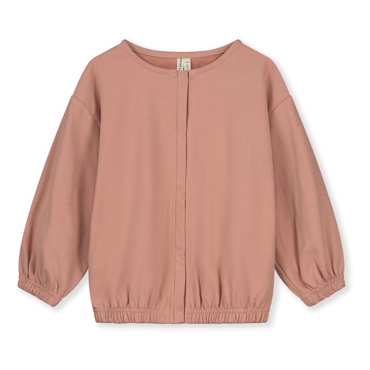 Organic Balloon Sleeve Cardigan Rosa- Immagine del prodotto n°0